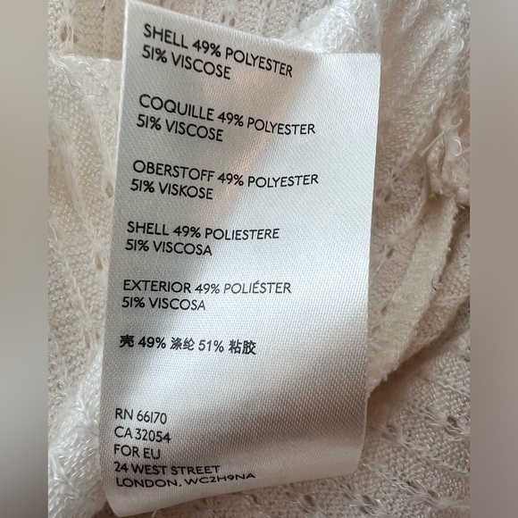 Maeve by Anthropologie Ivory Addie Cowl Neck Ruffle Hem Size Small - Picture 7 of 7